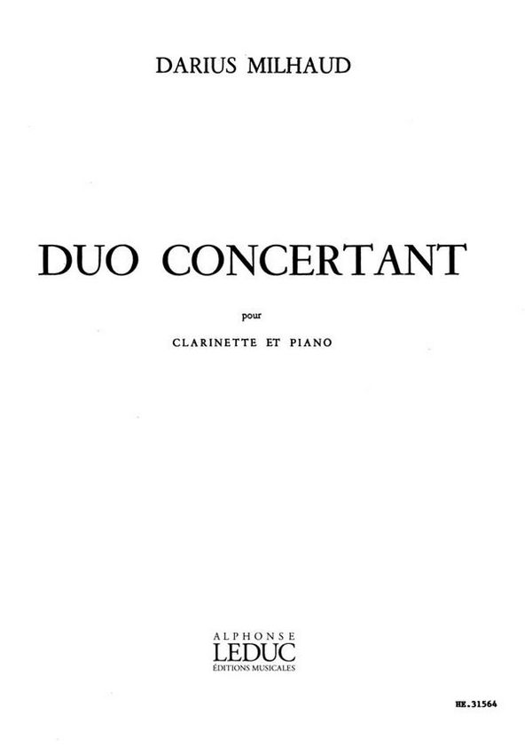Duo concertant pour clarinette