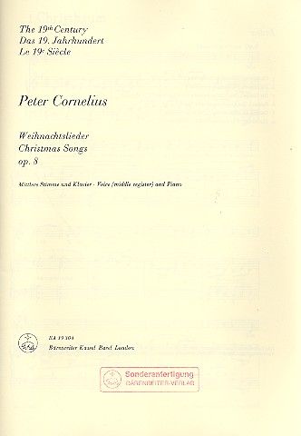 Weihnachtslieder op.8 für