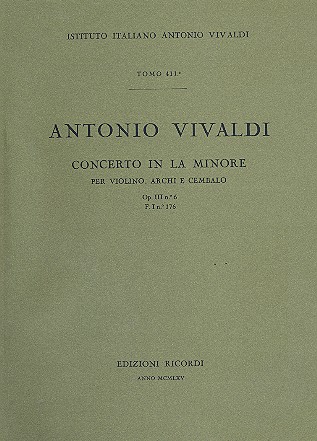 Concerto la minore per violino e