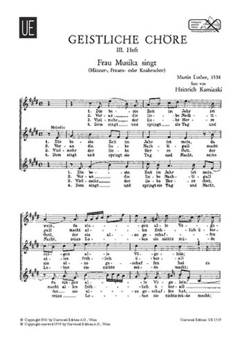 GEISTLICHE CHOERE BAND 3 FUER