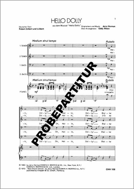 Hello Dolly Song aus dem Musical