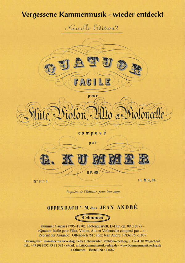 Quartett D-Dur op.89