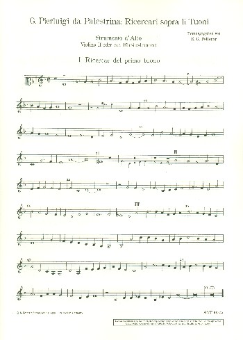 Ricercari sopra li tuoni a quattro