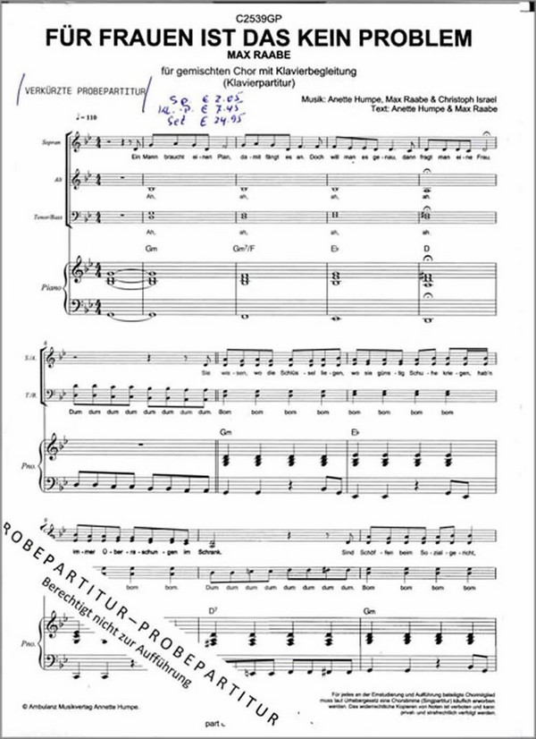 Für Frauen ist das kein Problem