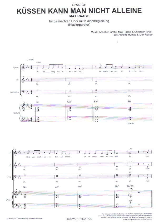 Küssen kann man nicht alleine