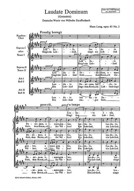 Laudate Dominum op. 43/2