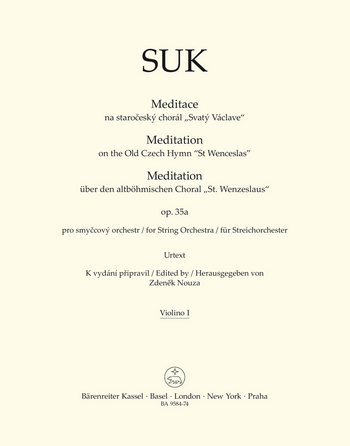 BA9584-74 Meditation über den altböhmischen St. Wenzels-Choral op.35a