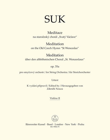 BA9584-75 Meditation über den altböhmischen St. Wenzels-Choral op.35a