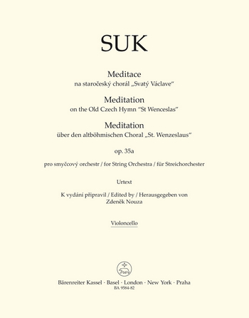 BA9584-82 Meditation über den altböhmischen St. Wenzels-Choral op.35a