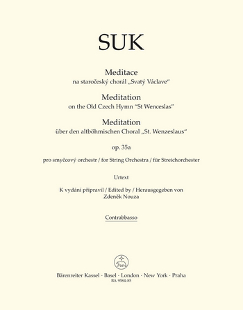 BA9584-85 Meditation über den altböhmischen St. Wenzels-Choral op.35a