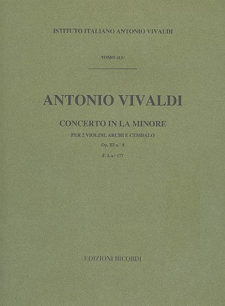 Konzert a-Moll op.3,8 für 2 Violinen,