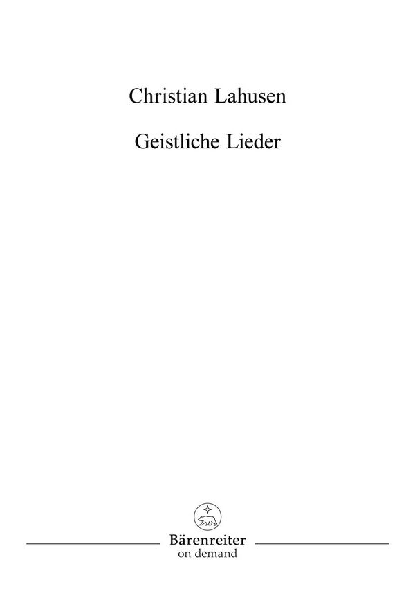 Geistliche Lieder