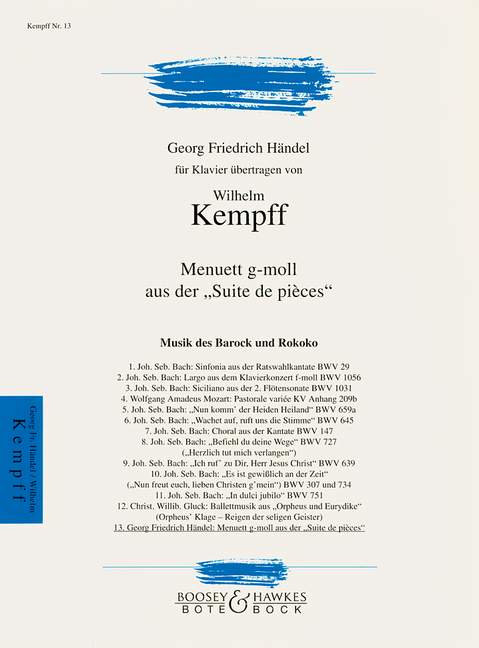 Menuett g-moll aus der 'Suite de pieces'
