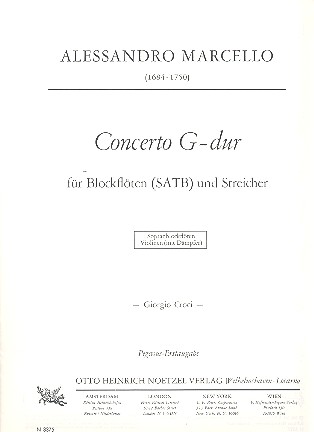 Concerto G-Dur für 4 Blockflöten