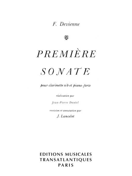 Sonate no.1 pour