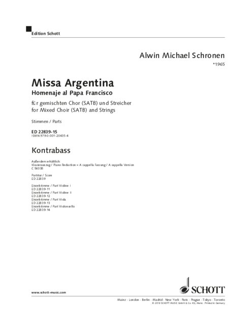 ED22839-15 Missa argentina