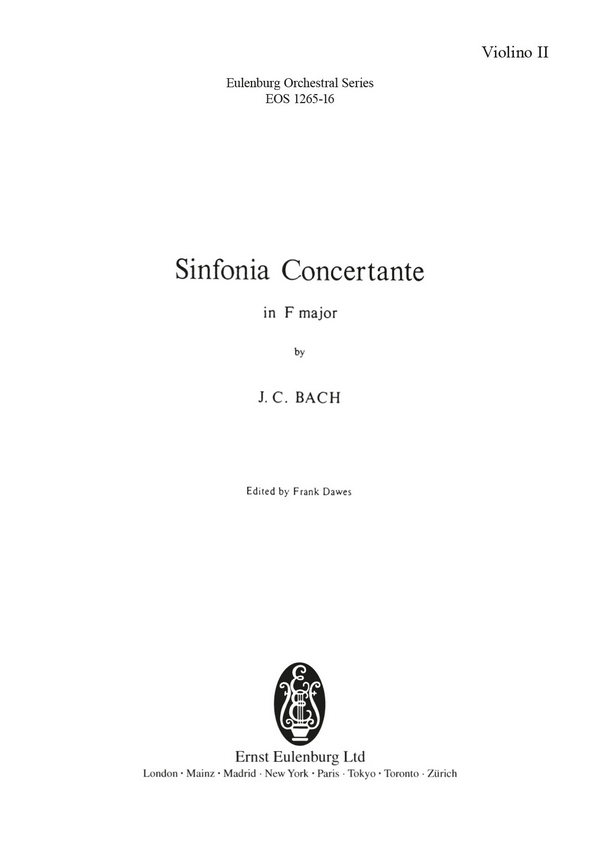 J.Chr. Bach, Sinfonia concertante F-Dur