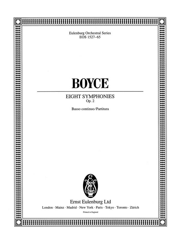 W.Boyce, 8 Symphonies op. 2