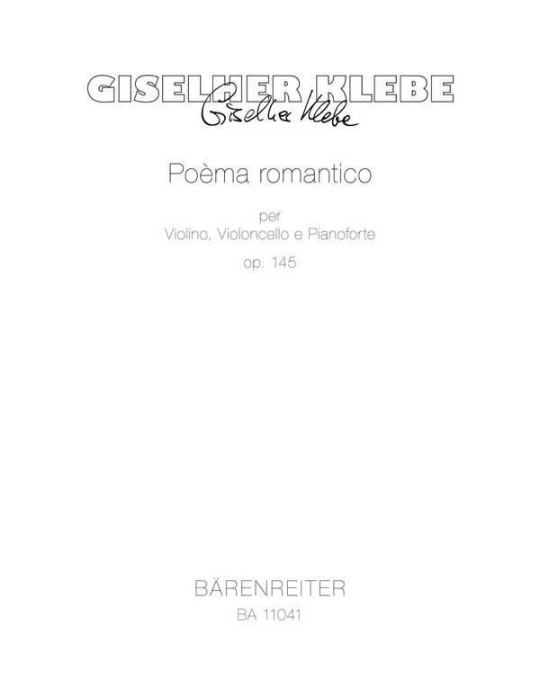 BA11041  Klebe, Poèma romantico op.145