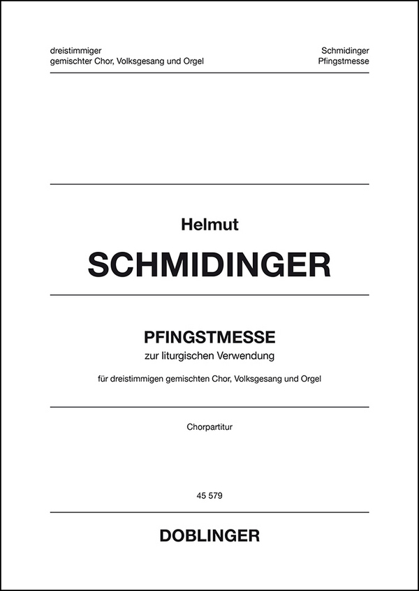 Pfingstmesse für gem Chro (SAB),