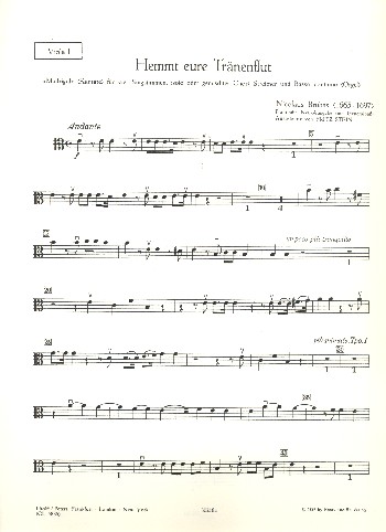 Hemmt eure Tränenflut Madrigal