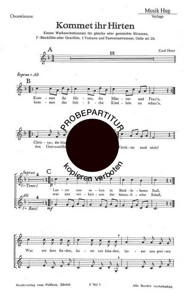 Kommet ihr Hirten Kleine