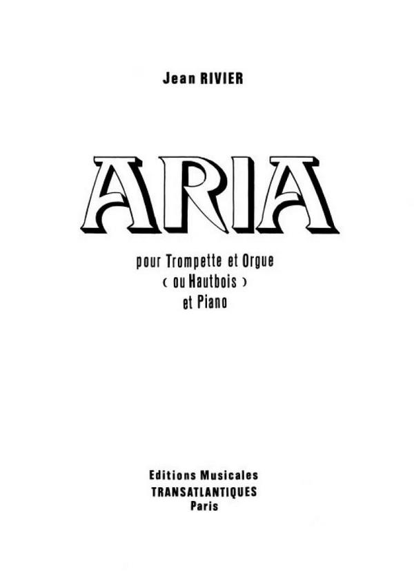 Aria pour trompette et orgue ou