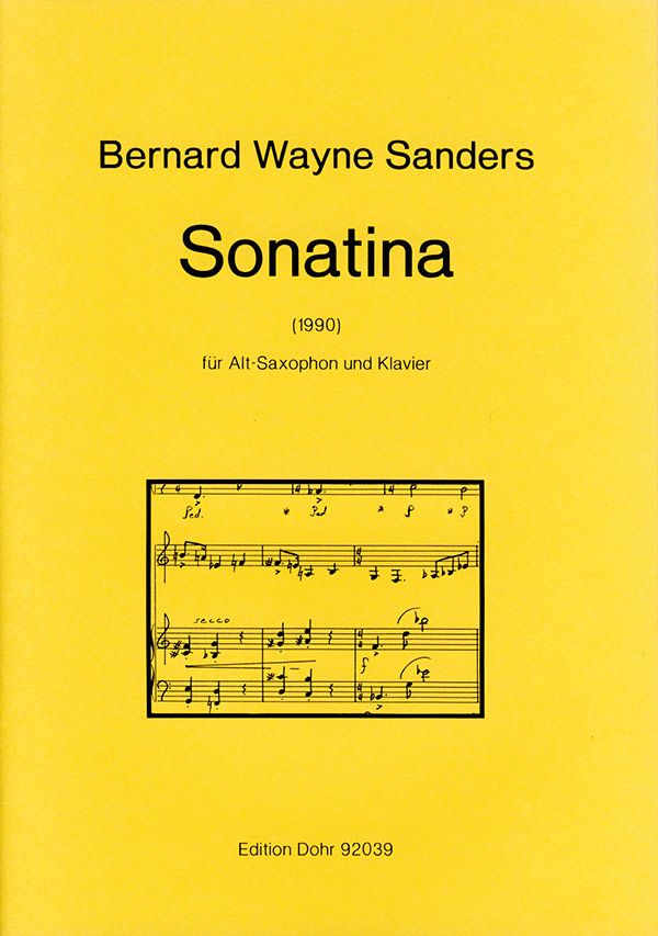 Sonatina für Altsaxophon in Es und Klavier (1