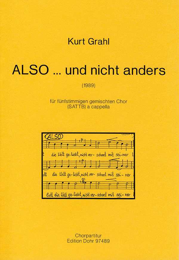 ALSO ... und nicht anders