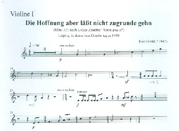 Die Hoffnung aber lässt nicht zugrunde gehn