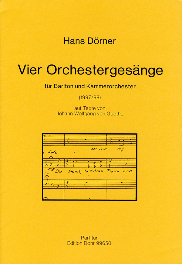 4 Orchestergesänge für Bariton und Kammerorchester (