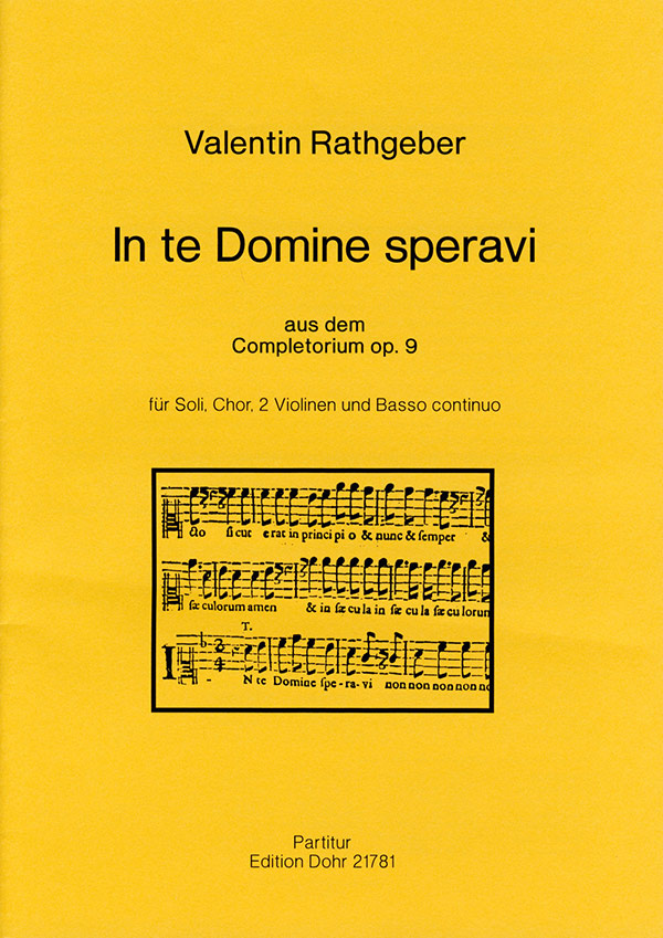 In te Domine speravi -aus dem Completorium op. 9