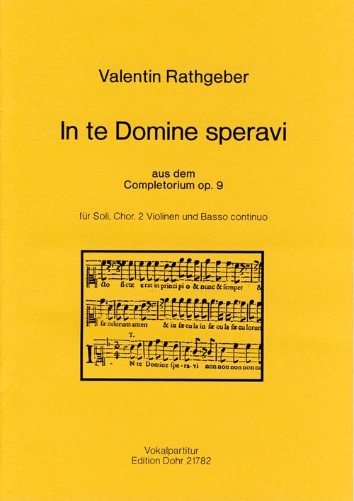 In te Domine speravi -aus dem Completorium op. 9
