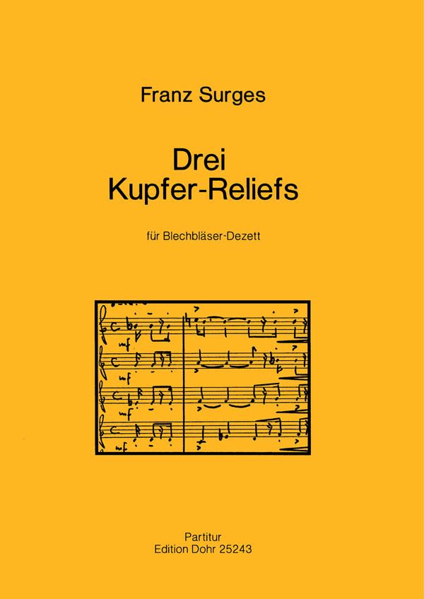 3 Kupfer-Reliefs für Blechbläser-Dezett