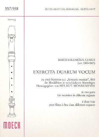 Exercita duarum vocum für Blockflöten