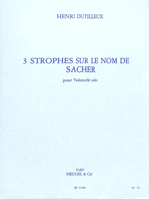 3 strophes sur le nom de Sacher