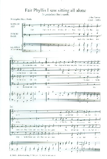 Fair Phyllis I saw sitting all alone