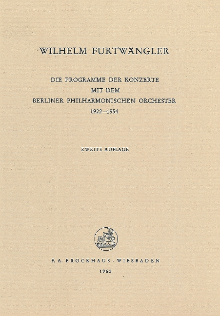 Programme der Konzerte mit dem Berliner Philharmonischen Orchester 192