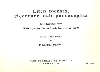 Liten Toccata, ricercare och passacaglia över koralen 260