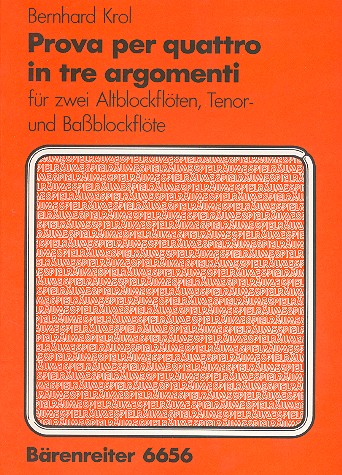 Prova per quattro in tre argomenti op.63,2