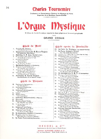 L'orgue mystique vol.26