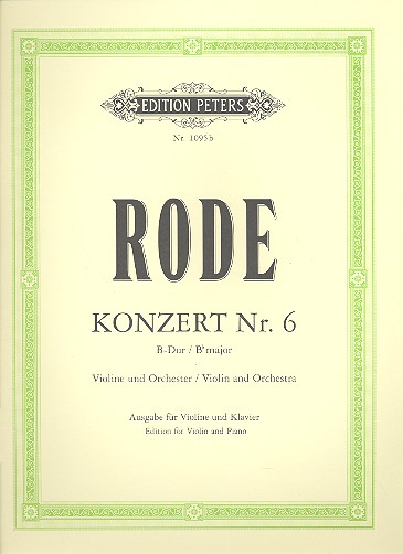 Konzert B-Dur Nr.6 für Violine und Orchester