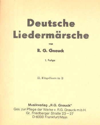 Deutsche Liedermärsche Band 1