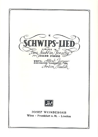 Schwipslied aus 'Eine Nacht in Venedig'