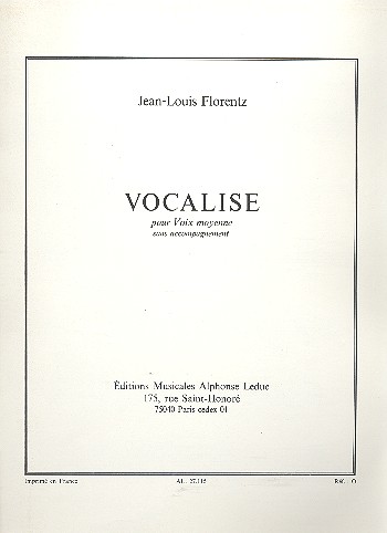 Vocalise pour voix moyenne sans