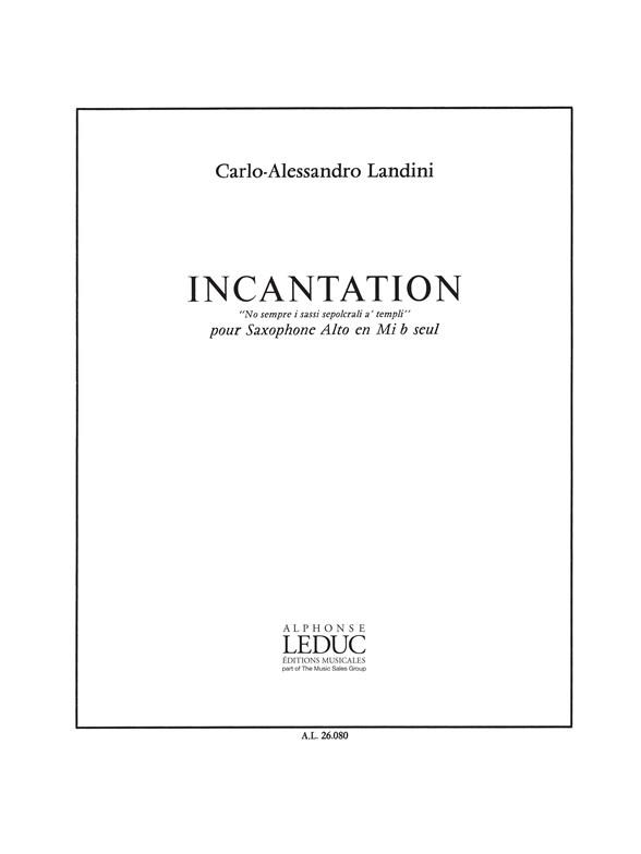 Incantation pour saxophone alto
