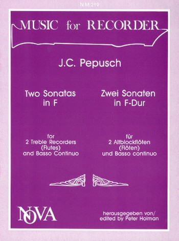 2 Sonatas F major for 2 treble