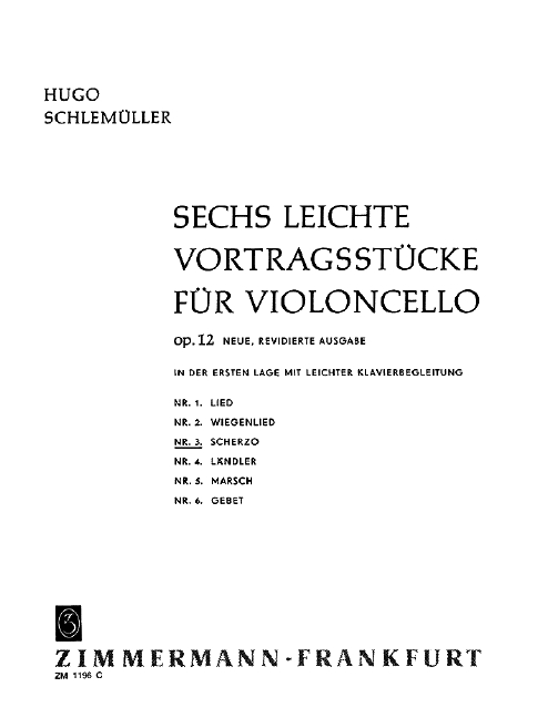 6 leichte Vortragsstücke op.12,3 - Scherzo