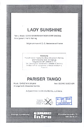 Lady Sunshine   und    Pariser Tango: