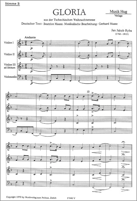 Gloria für 3 gemischte Stimmen